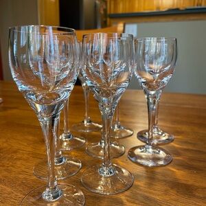 Set of 9 Piell Crystal Liqueur Glasses